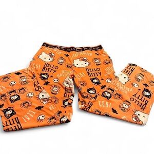 Hello Kitty Pajama Bottoms - Orange and Black